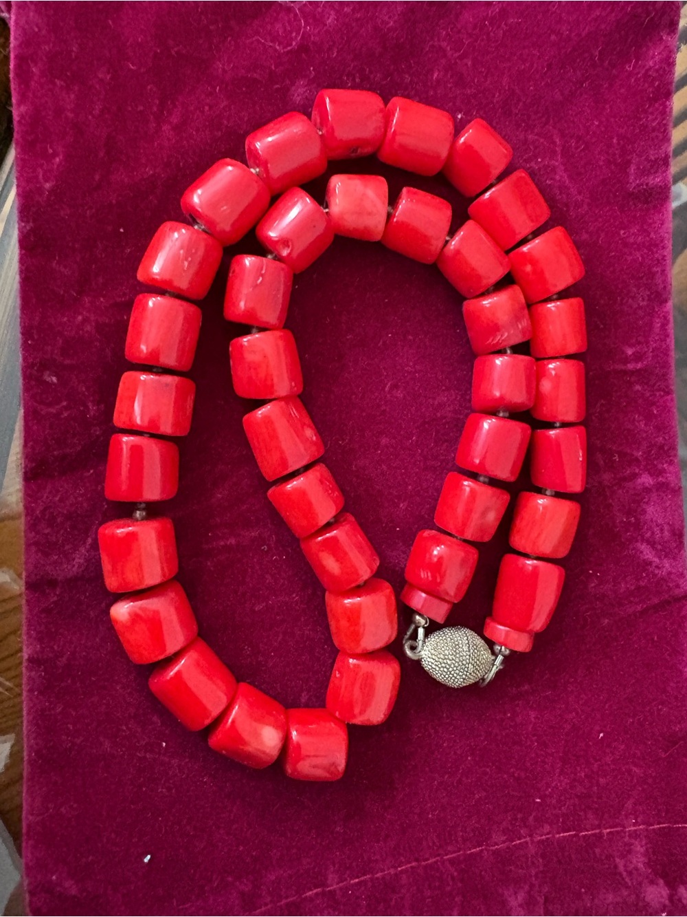 Bold Red Natural Coral Beaded Statement Necklace - Women Jewelry